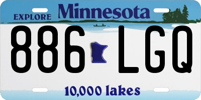 MN license plate 886LGQ