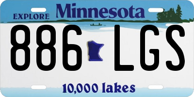 MN license plate 886LGS