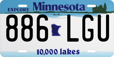 MN license plate 886LGU