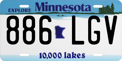 MN license plate 886LGV