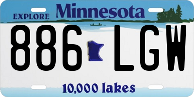 MN license plate 886LGW