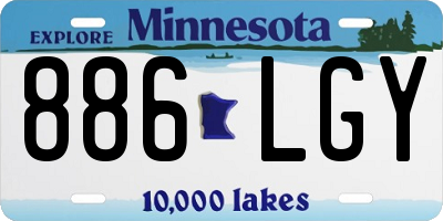 MN license plate 886LGY
