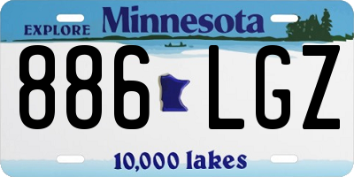 MN license plate 886LGZ