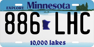 MN license plate 886LHC