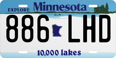 MN license plate 886LHD