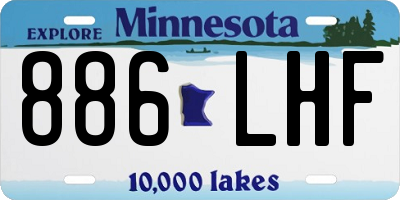 MN license plate 886LHF