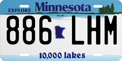MN license plate 886LHM