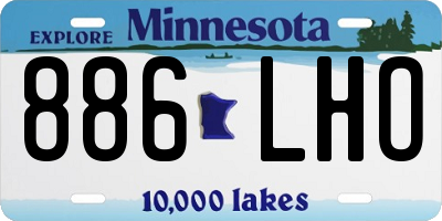MN license plate 886LHO
