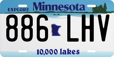 MN license plate 886LHV