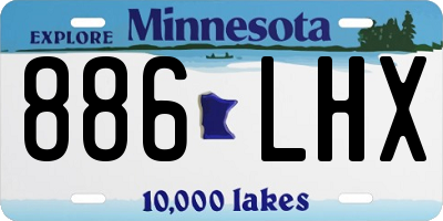 MN license plate 886LHX