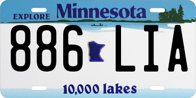 MN license plate 886LIA