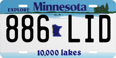 MN license plate 886LID