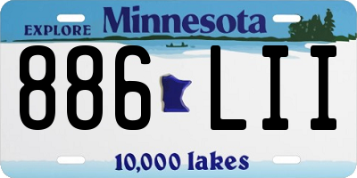 MN license plate 886LII
