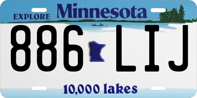 MN license plate 886LIJ