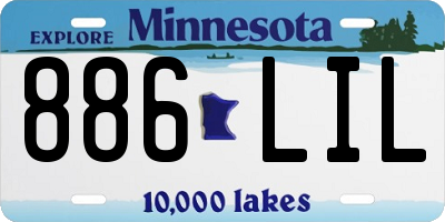 MN license plate 886LIL