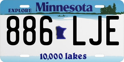 MN license plate 886LJE