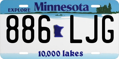 MN license plate 886LJG