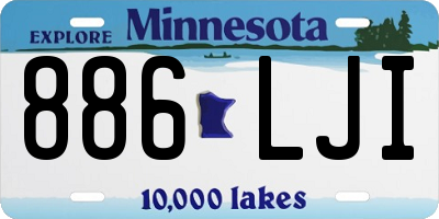 MN license plate 886LJI