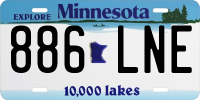 MN license plate 886LNE