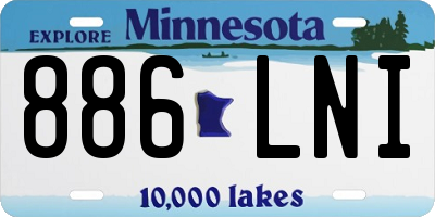 MN license plate 886LNI