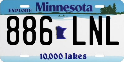MN license plate 886LNL