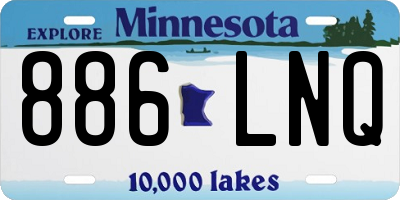 MN license plate 886LNQ
