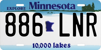 MN license plate 886LNR