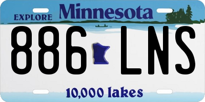 MN license plate 886LNS