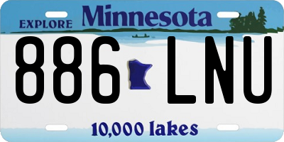 MN license plate 886LNU