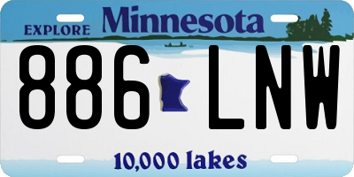 MN license plate 886LNW