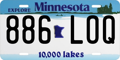 MN license plate 886LOQ