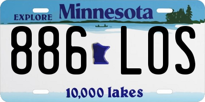 MN license plate 886LOS