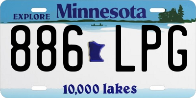 MN license plate 886LPG