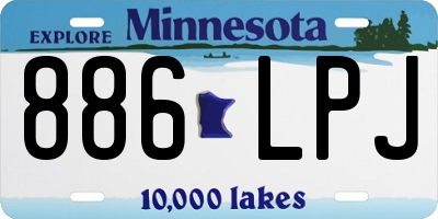 MN license plate 886LPJ