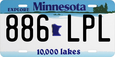 MN license plate 886LPL