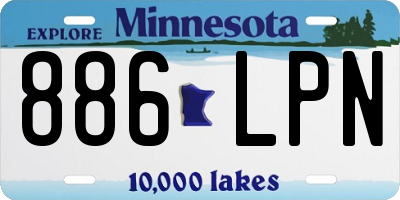 MN license plate 886LPN