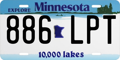 MN license plate 886LPT