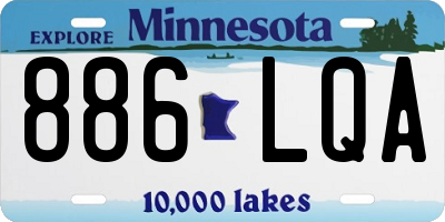 MN license plate 886LQA