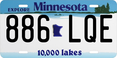 MN license plate 886LQE