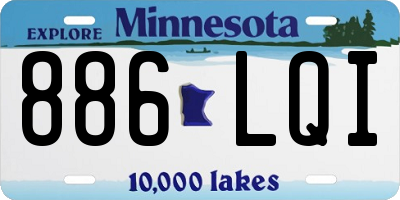 MN license plate 886LQI