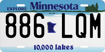 MN license plate 886LQM