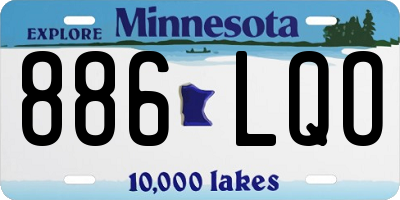 MN license plate 886LQO