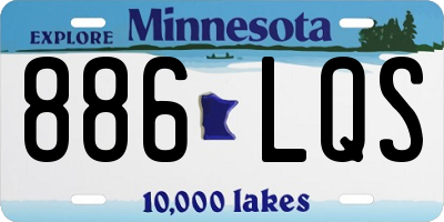 MN license plate 886LQS