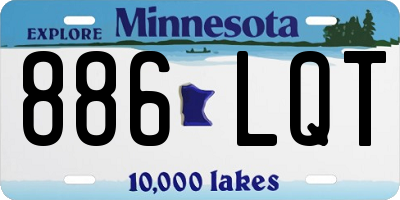 MN license plate 886LQT