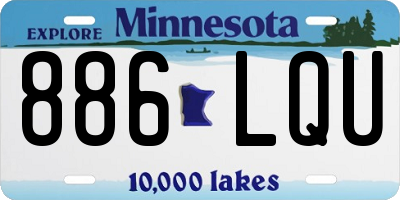 MN license plate 886LQU