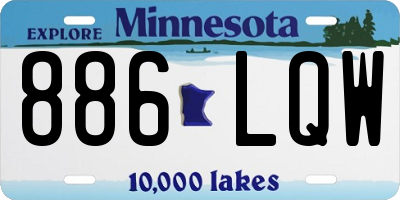 MN license plate 886LQW