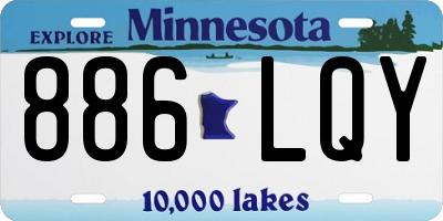MN license plate 886LQY