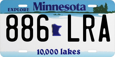 MN license plate 886LRA