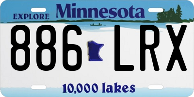 MN license plate 886LRX