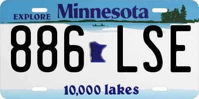 MN license plate 886LSE